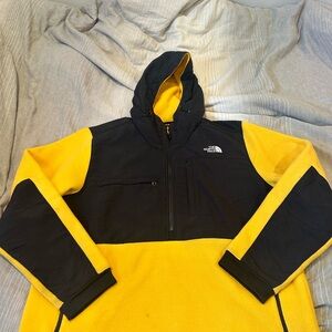 The North Face Yellow and Black Hoodie size XL